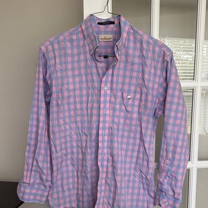 Classic Pink and Blue Checkered Men's Shirt
